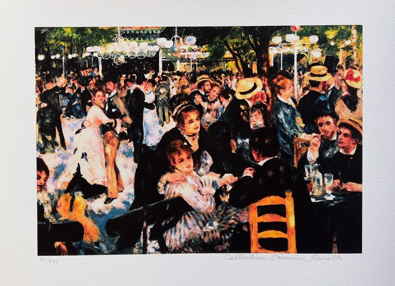Pierre Auguste Renoir LUNCHEON BOATING PARTY Estate Signed Giclee Art 16" x 12" gallery