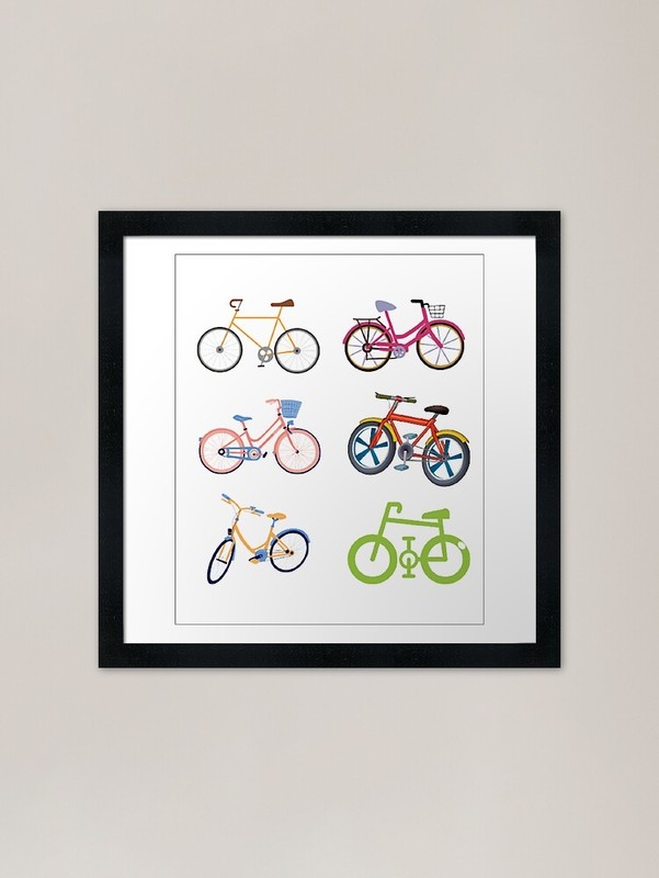 Bicycle for Adults and Kids Framed Framed Wall Art Poster Canvas Print Picture