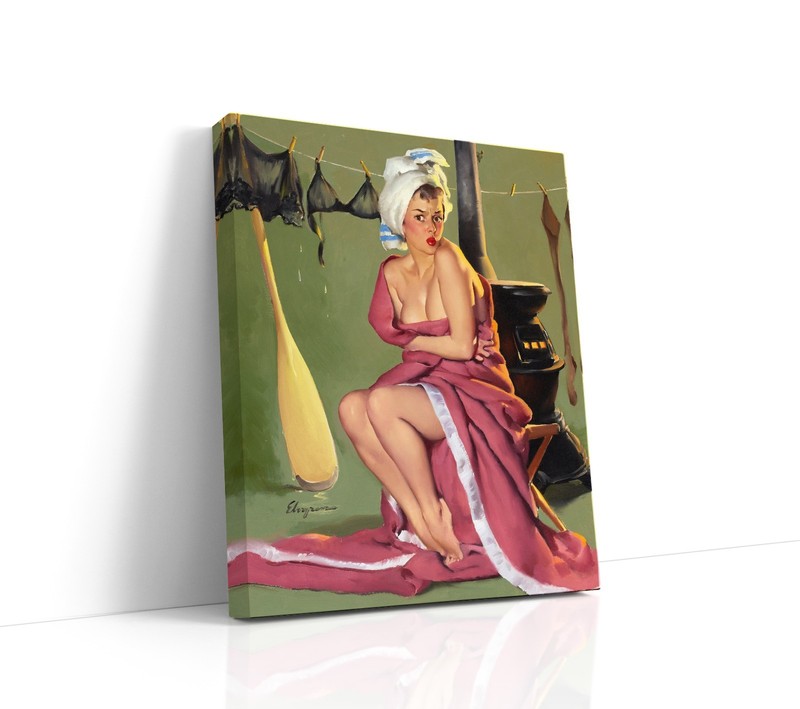 stretched canvas art print giclée – poster – pillow. Blanket Coverage. pinup