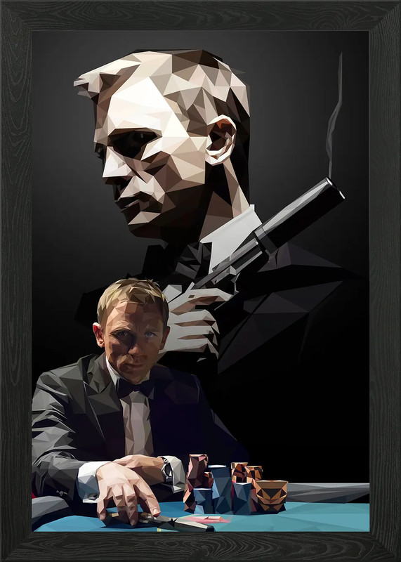 daniel craig james bond Framed Wall Art Poster Canvas Print Picture