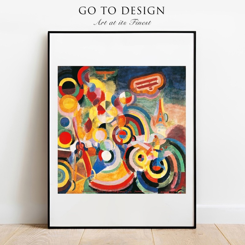 Art print Delaunay Homage to Bleriot giclee print poster wall Art home decor gallery