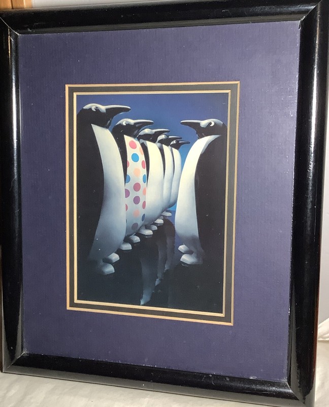 Gorgeous Penguin Art~ Be An Individual ~ 10 X 12 (5 X 7) Professionally Framed gallery