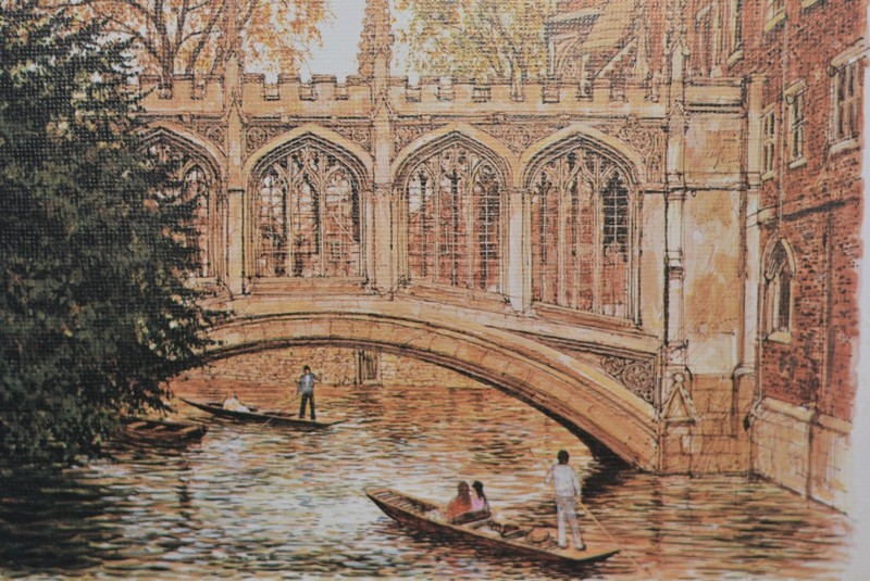 The "Bridge of Sighs" at St. John's College in Cambridge Print (10 1/4 x 8 1/2) gallery