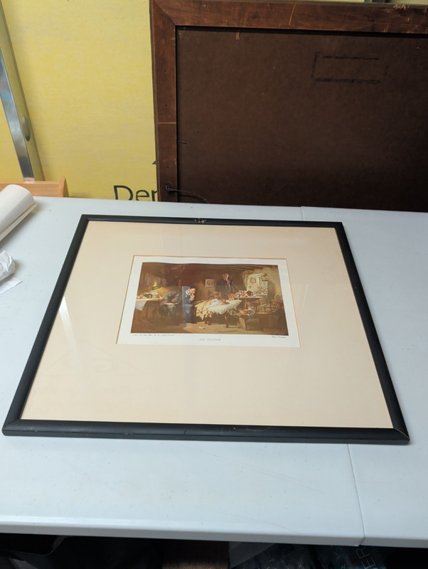 21×23″ Framed Lithograph Print By Sir Luke Fildes The Doctor Wyeth Philadelphia