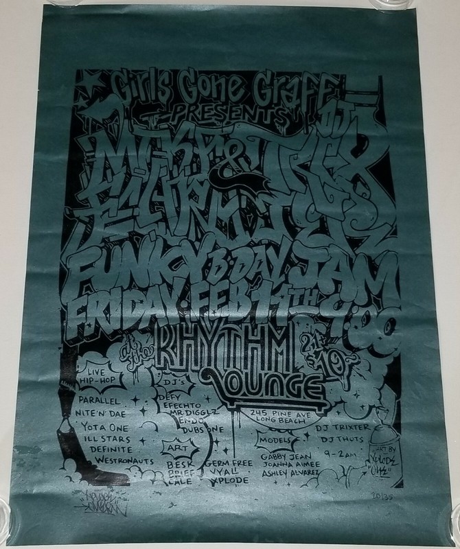 SIGNED XPLODE ONE GRAFFITI POSTER STREET ART URBAN PRINT DJ HIPHOP FLYER RAP LBC gallery