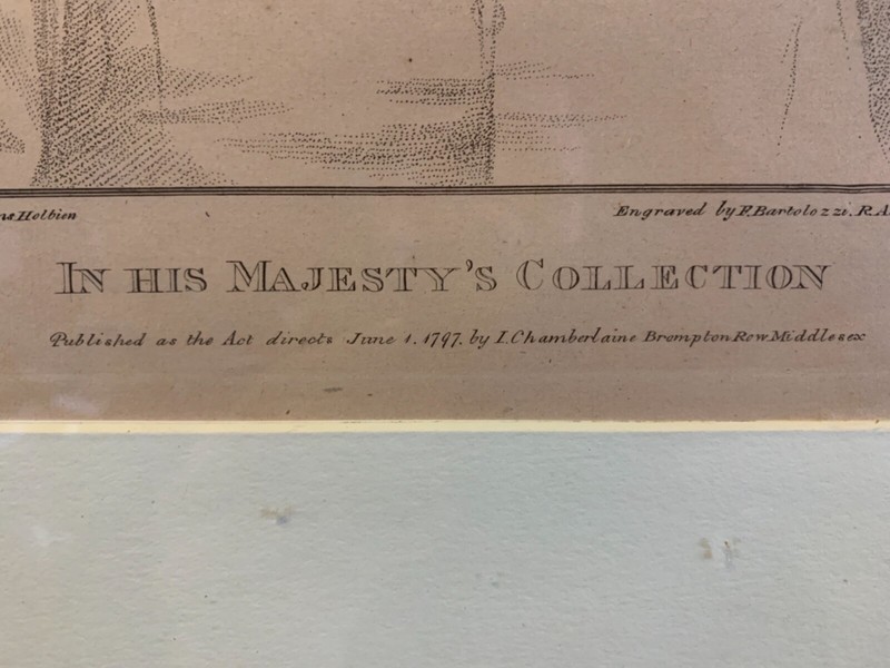 Ant “Edward Prince” In His Majesty’s Collection After Hans Holbein Framed Primt gallery