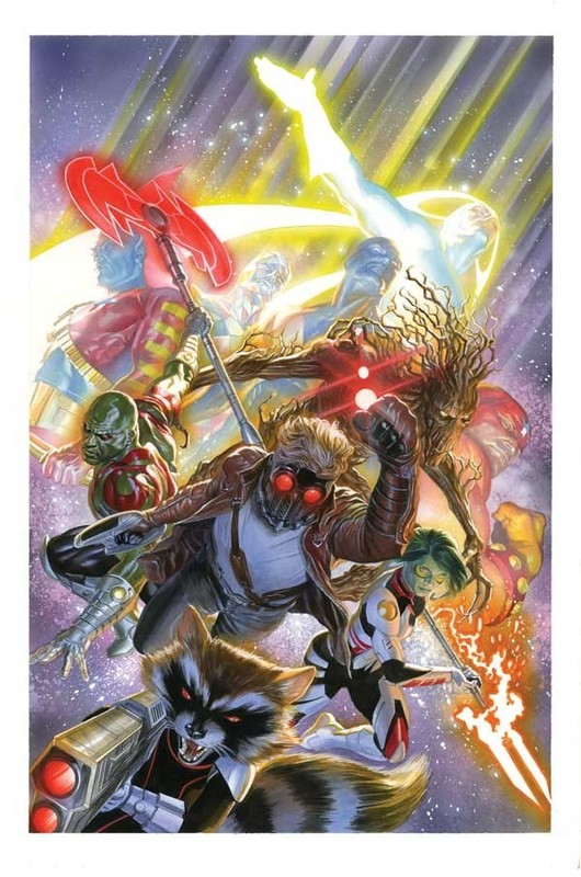 Guardians of the Galaxy Alex Ross Marvel SIGNED Paper Print Ltd Edition of 25 AP