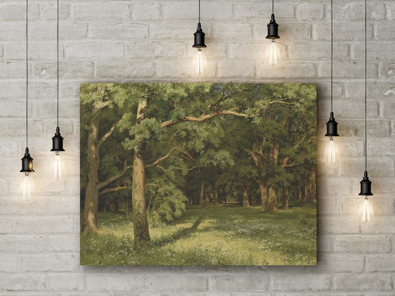 Ivan Shishkin: The Forest Clearing. Fine Art Canvas