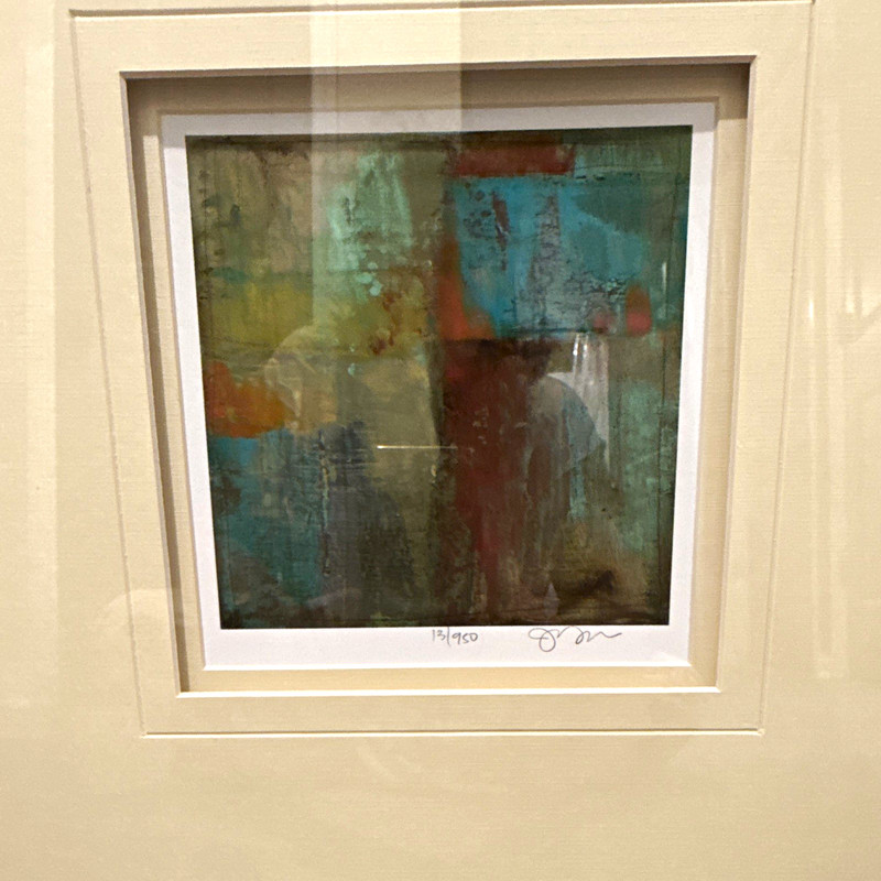 JENNIFER GOLDBERGER ABSTRACT PRINT – SIGNED & NUMBERED – MATTED FRAMED