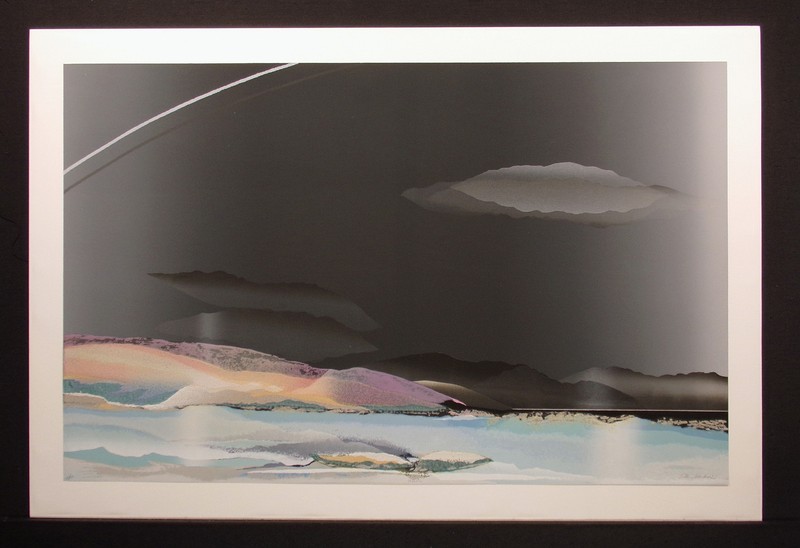 Elba Alvarez "Winter" Hand Signed Numbered Textured Serigraph, Make an Offer! gallery