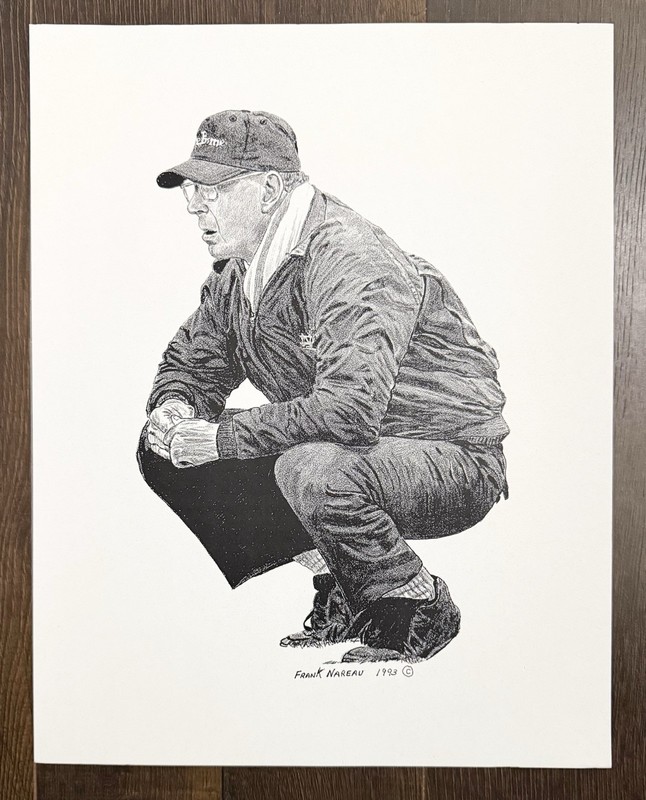 Coach Lou Holtz Notre Dame Fighting Irish 11×14 Art Print by Frank Nareau 1993