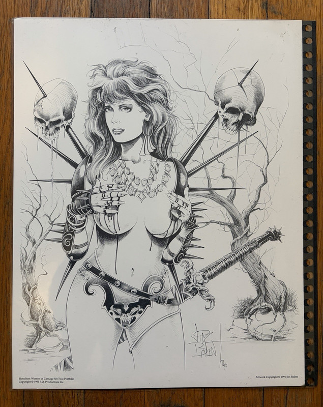 Jim Balent Bloodlust: Women of Carnage Set Two Signed Fantasy Print 1991