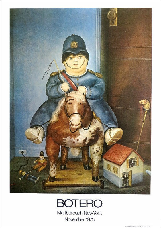 Fernando BOTERO Boy On Toy Horse 1978 Poster 16 x 11