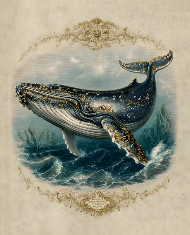 8×10 Humpback Whale Waves Art Print – 782980808