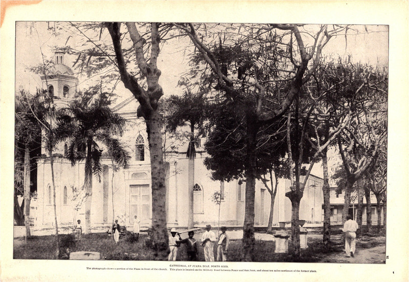 1899 Cathedral at Juana Díaz Porto Rico – Original Photomechanical Print