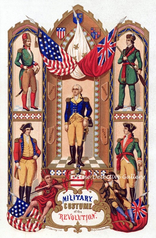 «Military Costume of the Revolution» -Revolutionary War Art Print
