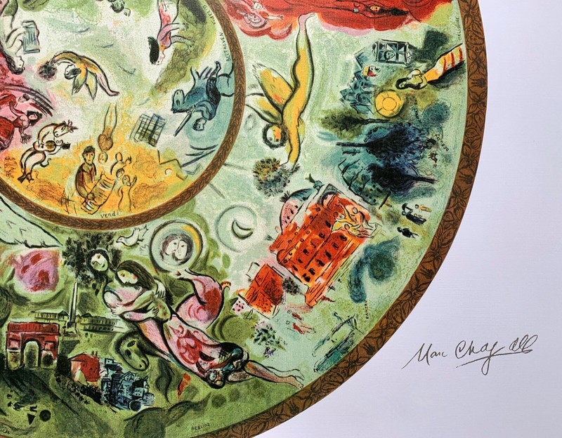 Marc Chagall PARIS OPERA CEILING Signed Limited Edition Large Lithograph Art gallery