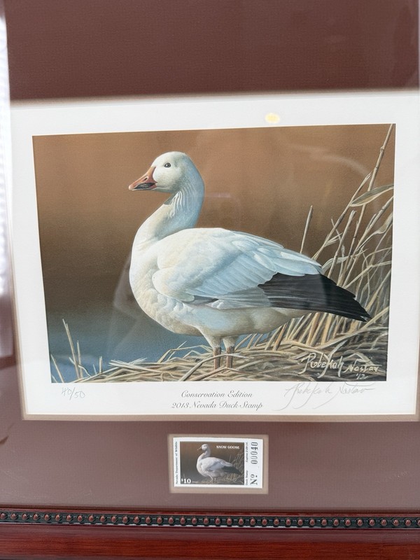 Snow Goose 2013 Print & Stamp set by Rekekah Knight #40/50ce Ducks Unlimited COA gallery