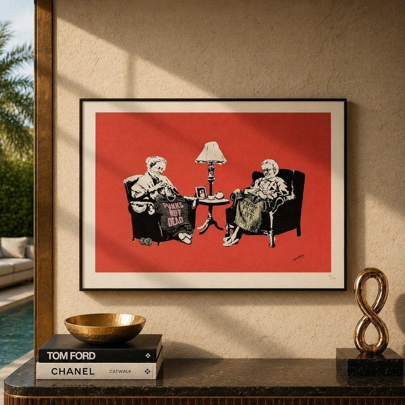 Banksy Grannies Lithograph on Arches 300gsm 16.5x23in (42x59 cm) gallery