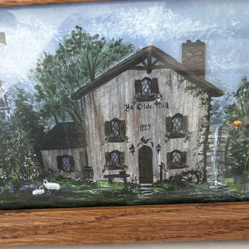 Amish Farm Scene Framed Print Rustic Country Barn Landscape Wall Art 14x5” gallery