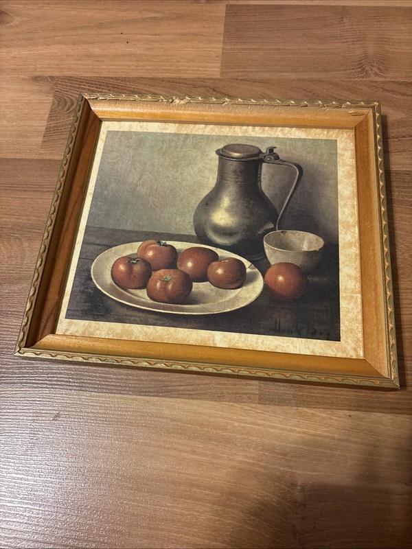 Henk Bos Still life Lithograph Pitcher & Tomatoes MCM