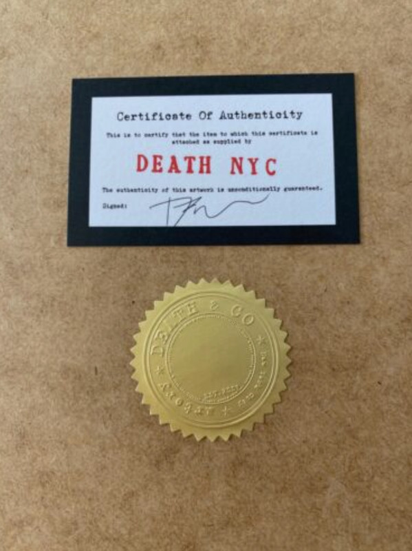 Death NYC Large Framed 16x20in Pop Art Hand Signed BRUNETTE FASHIONISTA COA #9 gallery
