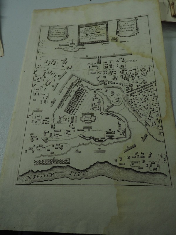 Antique Print «The King of Swedens Encampment»