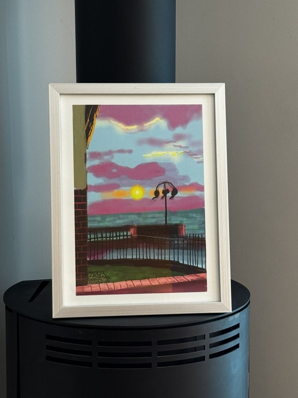 David Hockney No 1072 Untitled Small Print Framed Silver gallery