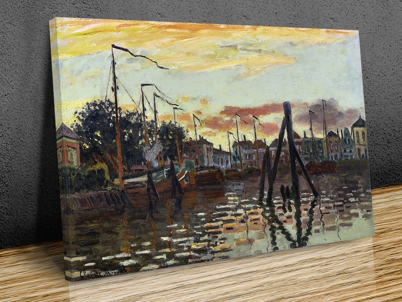 The Port of Zaandam Claude Monet canvas print framed/ print only