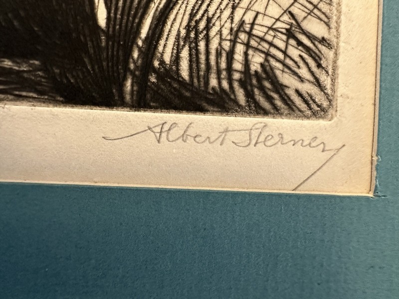 Albert Sterner - 'Riot' - 1930s original etching, Edition of 25, pencil signed gallery