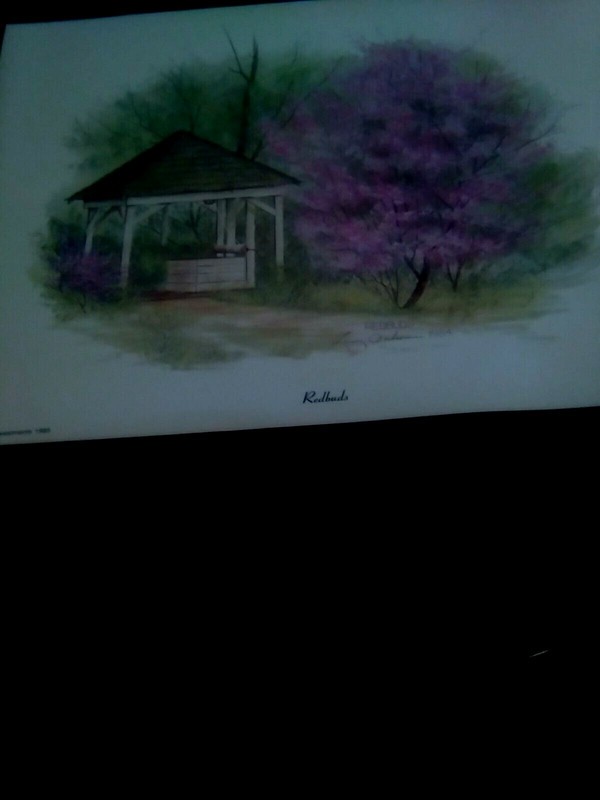 Larry Dodson 1984 "Redbuds" original signature Print-see special in description