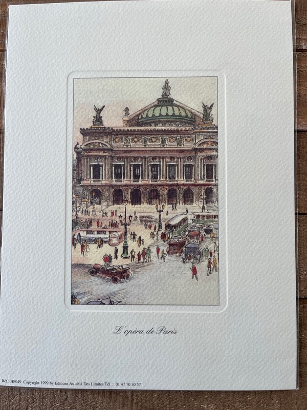 Offset Lithography Prints - lot of 4 - Paris - 1998-1999 - 7" by 9" gallery