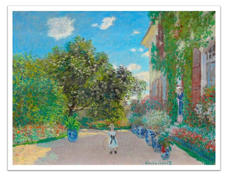 The Artist’s House at Argenteuil 1873 CLAUDE MONET Vintage Painting 17×22″ Print