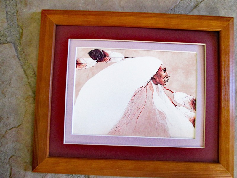 Frank Howell «New Mexico Clayr» Lakota Crow 8 x 10 print, matted, wood framed