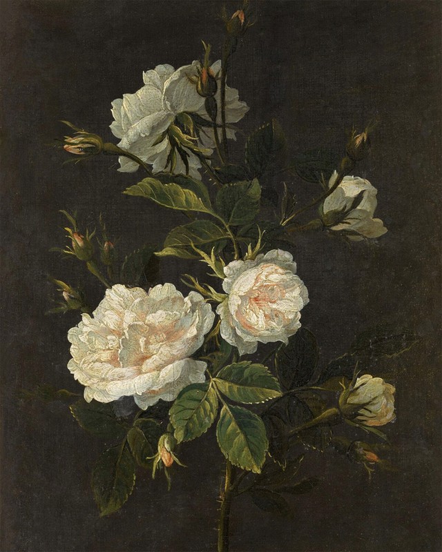 Baroque Still Life with Roses Painting Giclee Print on Fine Art Paper