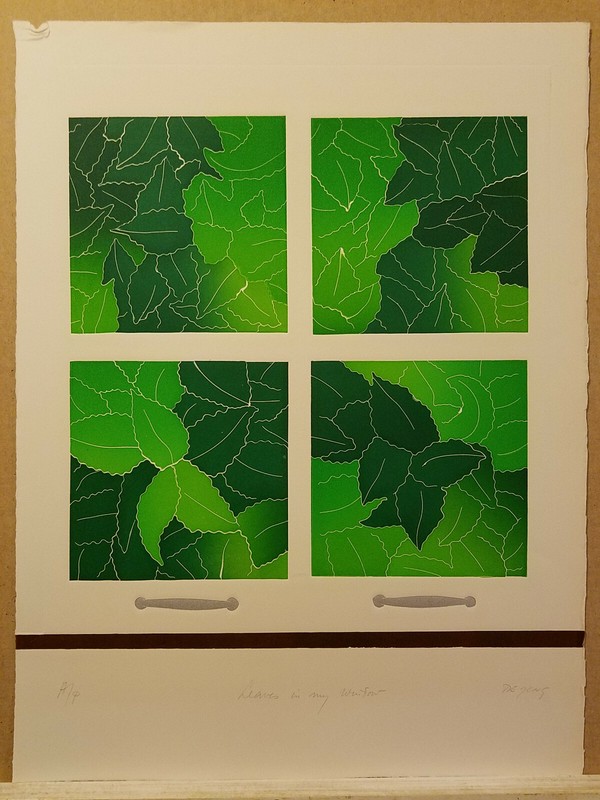 Leaves In My Window by Thom De Jong (70s 80s Dutch NYC Artist) gallery