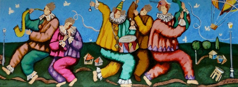 Michael Kachan Musicians Lim. Ed. Serigraph Hand Signed Armanian Born Artist art
