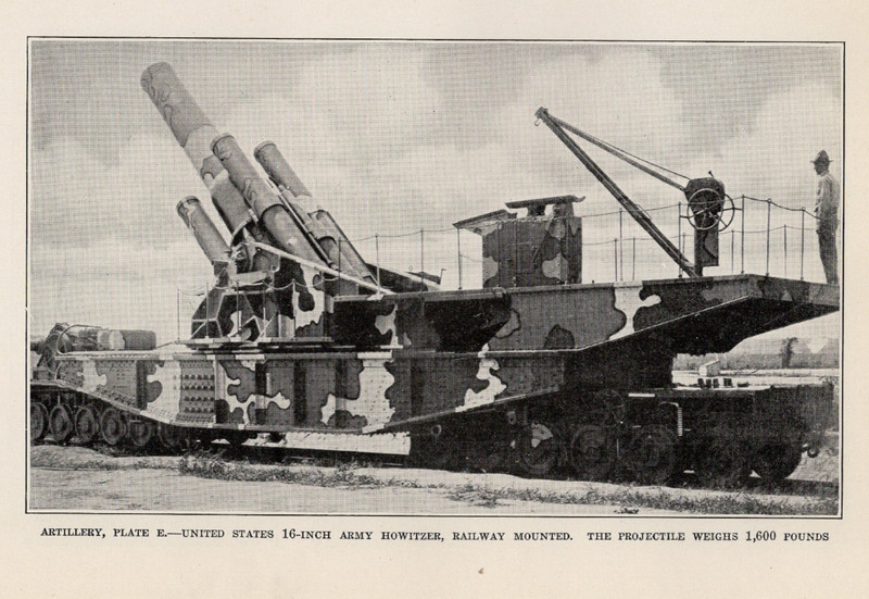 Railway Howitzer and World War I Military Aircraft 1921 Halftone Print