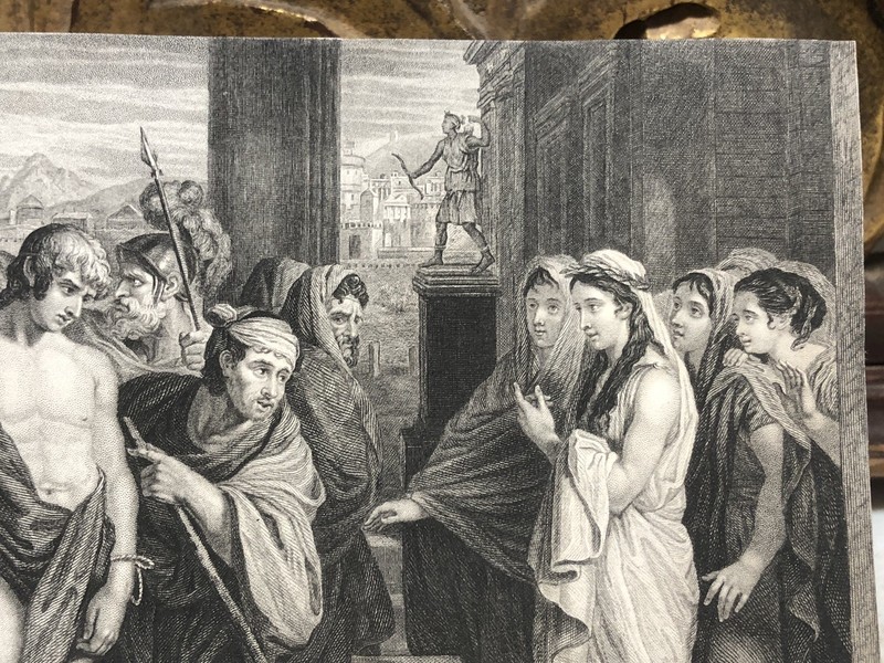 Antique Engraving of Pylades & Orestes - Greek Mythology - L2 gallery