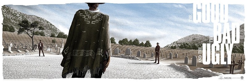 Good, the Bad and the Ugly by JC Richard Ltd x/200 Screen Print Mondo MINT Movie