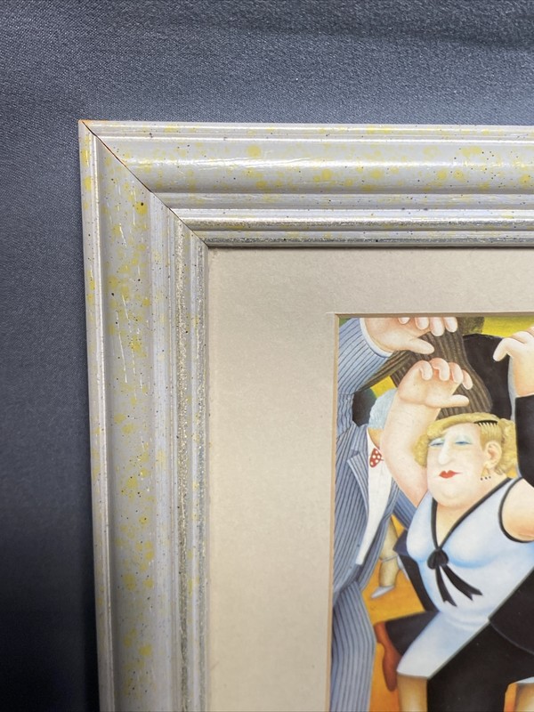 Vintage Beryl Cook Rumba Print Framed 9"x7" gallery