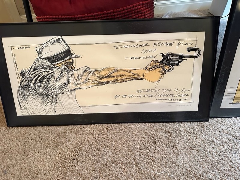 Derek Hess – Dillinger Escape Plan. Framed