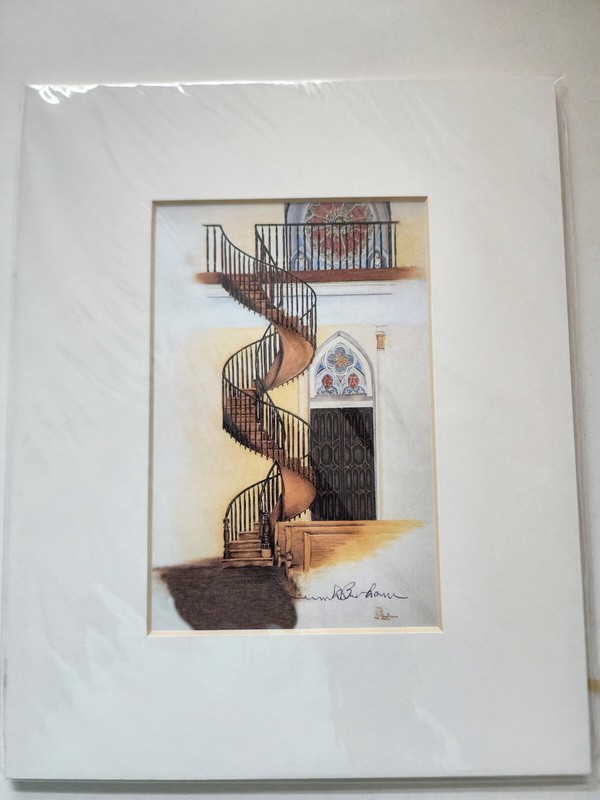 MMK Brokaw «Miracle Staircase» print, matted, 10″ X 8″
