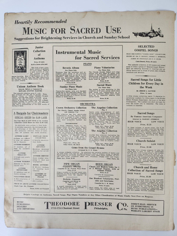 Venice Gondola The Etude Music Magazine Wilmer Richter Vintage 1932 Cover Only gallery