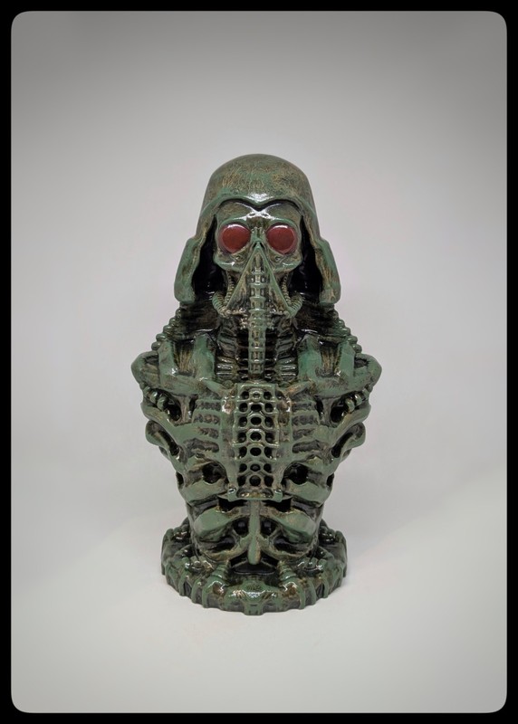 Biomechanical Art Inspired Darth Vader 3D Resin Sculpture 10.2 in (26 cm/260 mm)