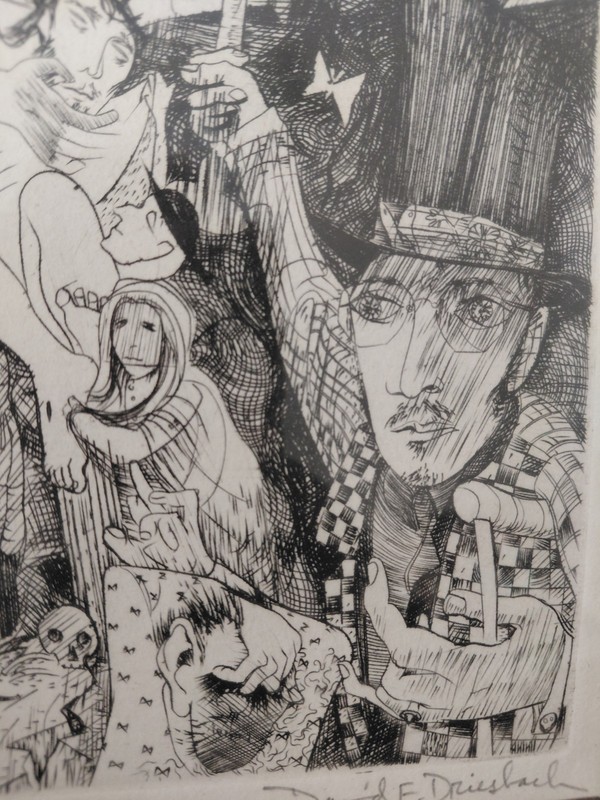 Deposition. David F. DRIESBACH Signed 54/100 Lithograph gallery