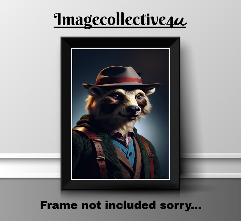 DRESSED FOX  A4 PRINT PICTURE POSTER  WALL ART HOME DECOR UNFRAMED GIFT NEW
