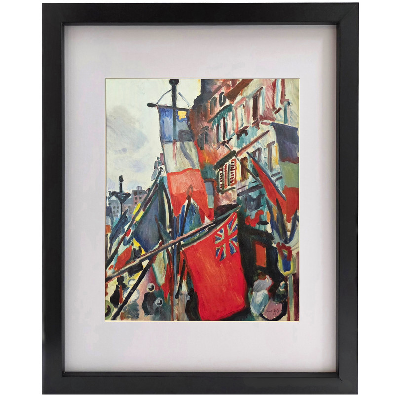 RAOUL DUFY “July 14th in Le Havre” Plate Signed Framed Modern Art Print
