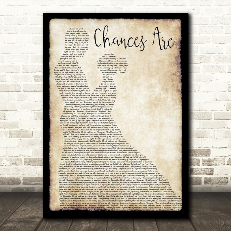 Chances Are Man Lady Dancing Song Lyric Quote Print gallery