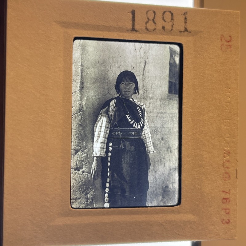Edward Curtis “Tsaiyatsia” Cochiti Native American 35mm Art Slide 1891